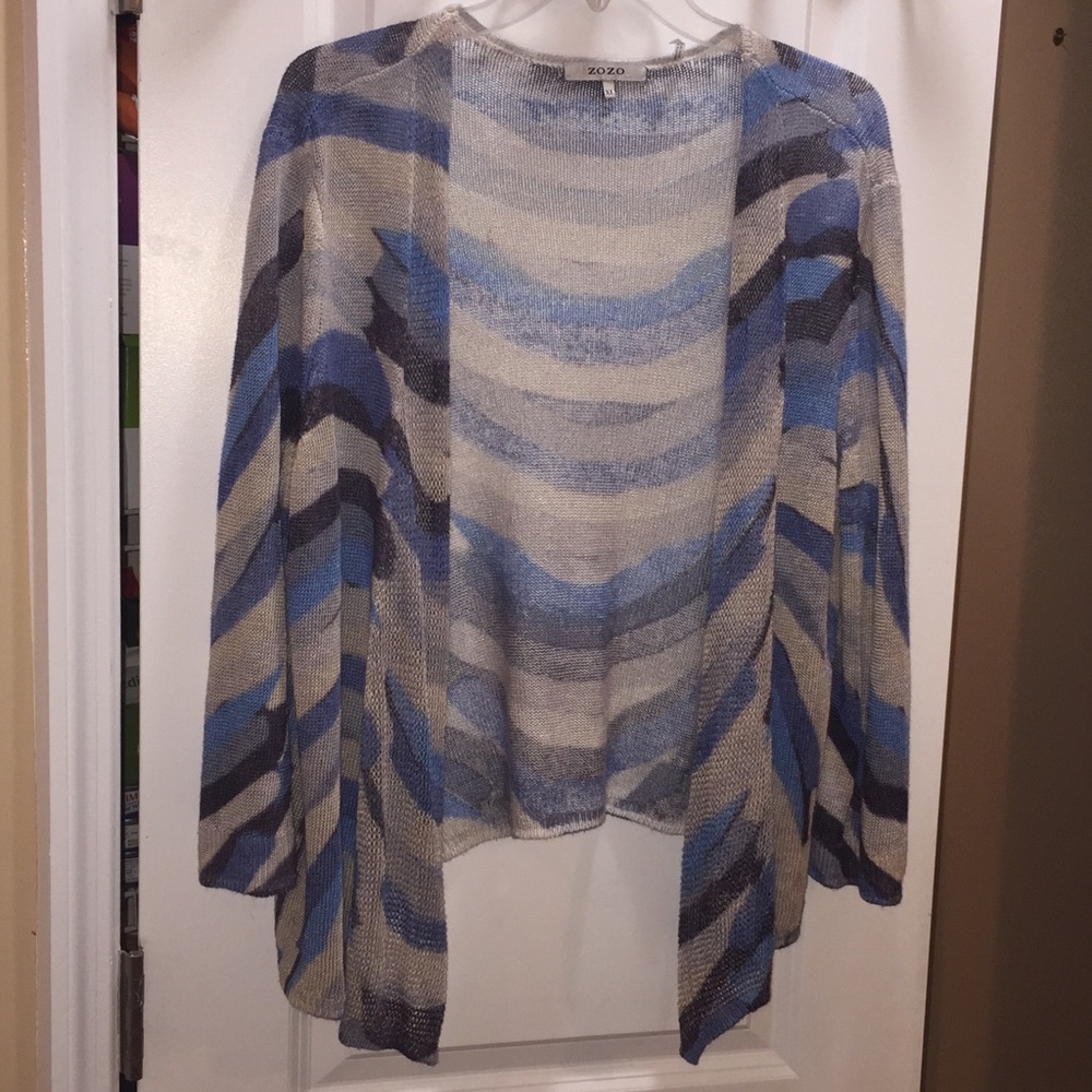 ZOZO Boho cardigan in Blue, Gray & Cream